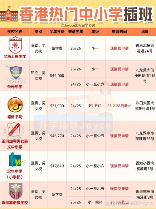 香港小学生插班学位申请条件及流程