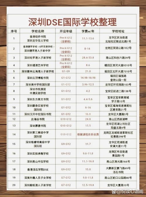 深圳DSE国际学校排名全览:择校指南与名校解析