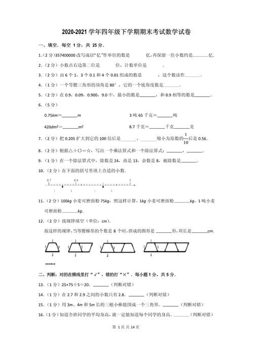 香港小学四年级试卷解析:题型分析与备考指南
