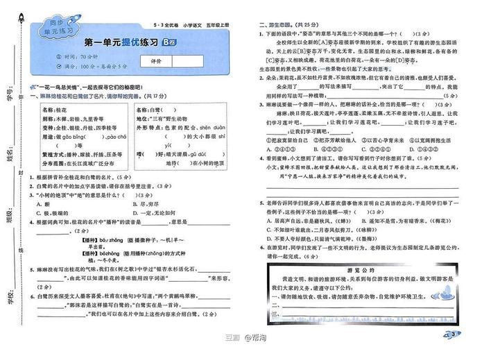 香港中学五年级语文试卷解析与备考指南